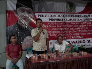 Agiel Suwarno Gelar Penyebarluasan Perda Kaltim P4GN di Tanjung Laut