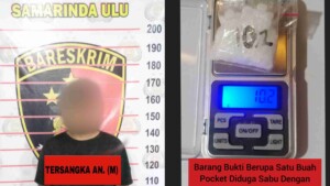 Bawa 10,02 Gram Sabu-sabu, Pemuda Ini Diciduk Polsek Samarinda Ulu