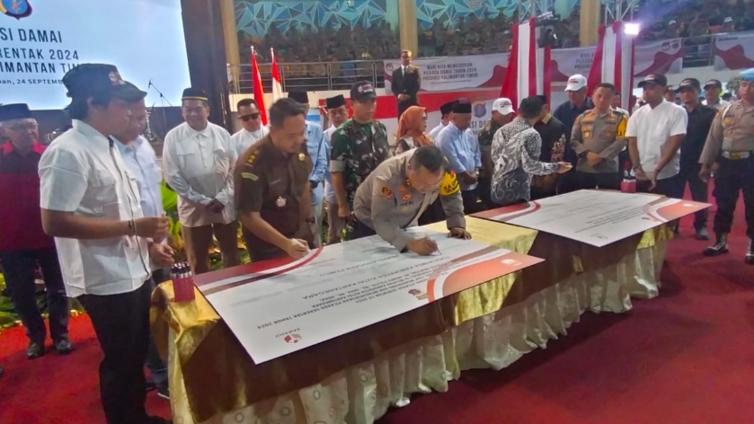 Deklarasi Pilkada Damai 2024 di Kaltim, Sinergi KPU dan Polda Jaga Keamanan