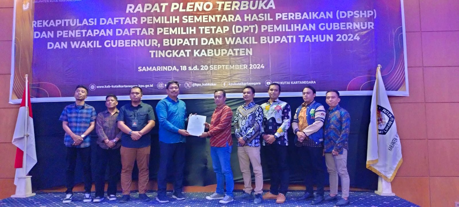 KPU Kukar Tetapkan 552.469 Pemilih Tetap untuk Pilkada 2024