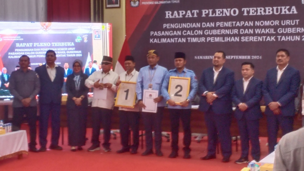 Nomor Urut Pilgub Kaltim 2024, Isran-Hadi Nomor 1, Rudi-Seno Nomor 2