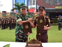 Sinergi TNI dan Kejaksaan Kaltim, Apel Gelar Pasukan dan Penandatanganan Kerja Sama