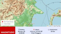 Warga Tarakan Rasakan Guncangan Gempa, BMKG Imbau Tetap Tenang, Tak Potensi Tsunami