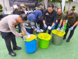 Polresta Samarinda Kawal Pemusnahan Barang Bukti Pidana