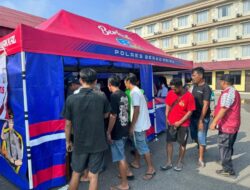 Warga Berau Rela Antre Demi Cek Kesehatan dan Makan di Warung Berkah Polres Berau