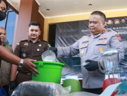 Polresta Samarinda Musnahkan Sabu dan Ekstasi, Bandar Diburu